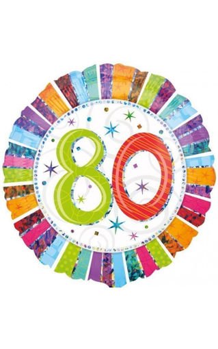 Picture of 80TH BIRTHDAY FOIL BALLOON 18IN
